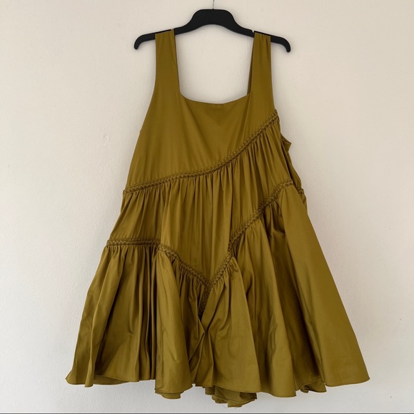 AJE Casablanca Sleeveless Braided Mini Dress - Olive Green • Size 14 RRP $395 - Picture 4 of 10